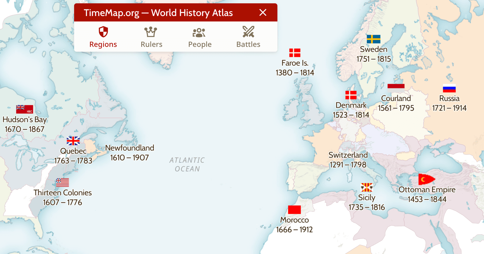 查阅世界各国历史边界 Old Maps Online